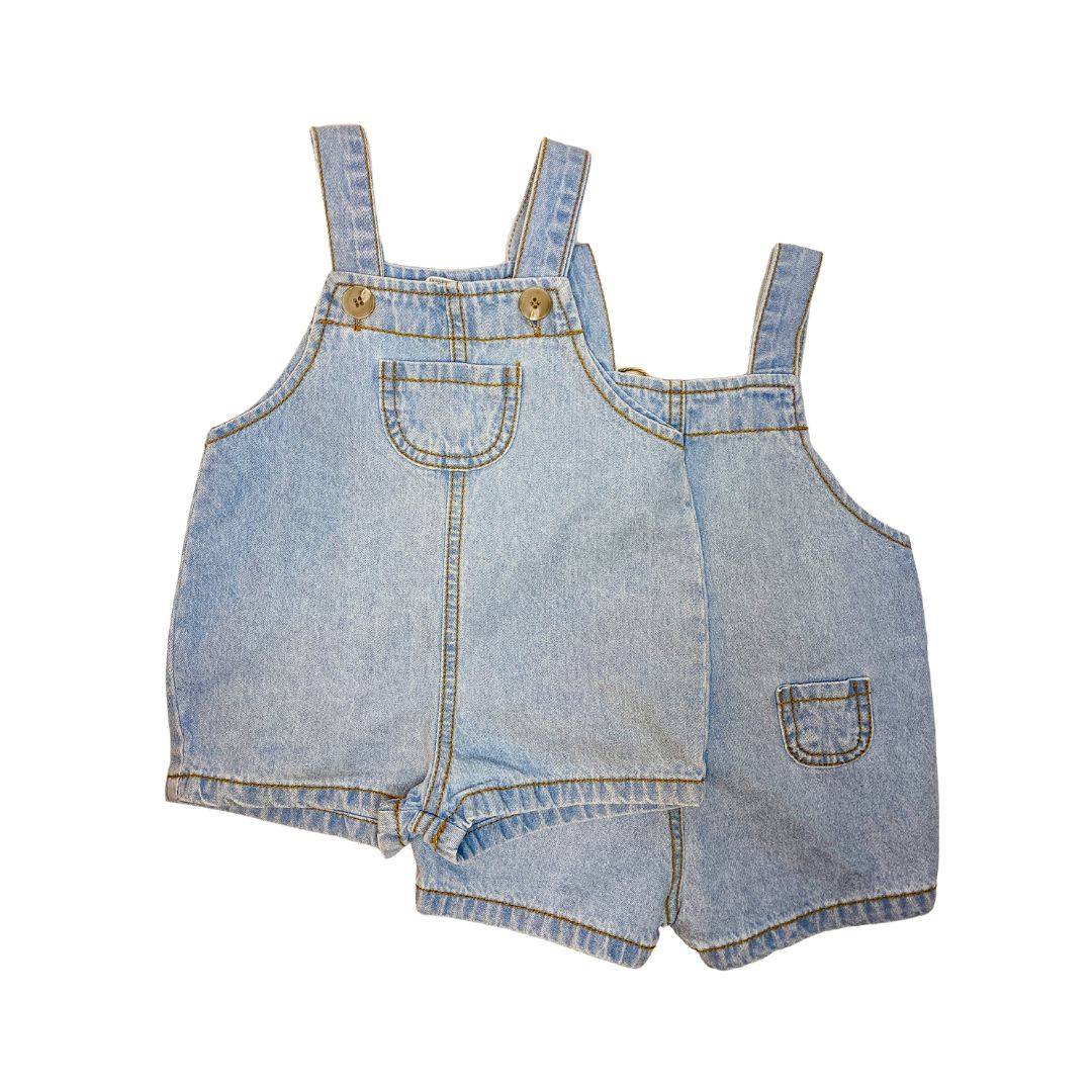 Baby Overall Shorts | Denim