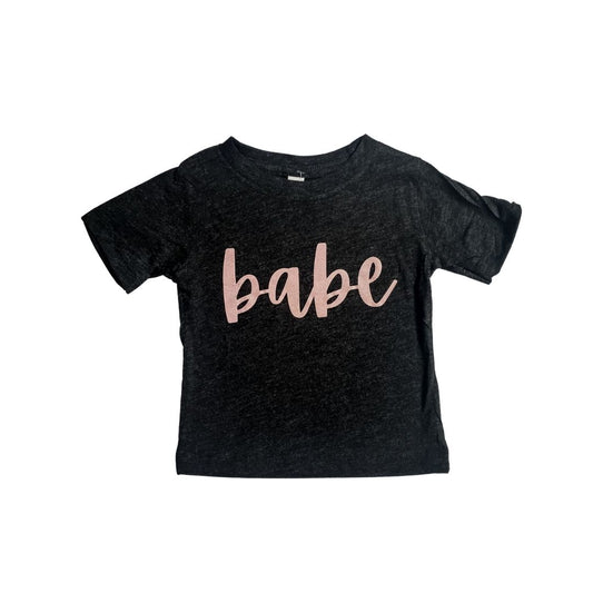 Flat lay of the babe t-shirt