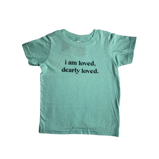 Flat lay of the loved shirt in mint blue