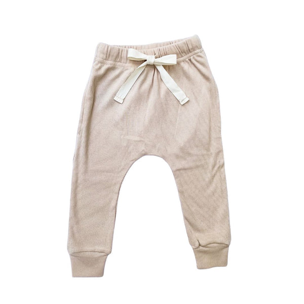 Ribbed Joggers  Almond – Wolf, Lamb, and the Babe Boutique