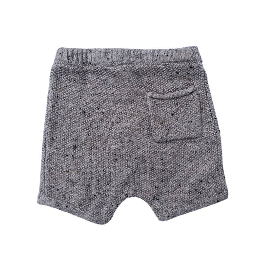 Newborn Knit Shorts in Stone